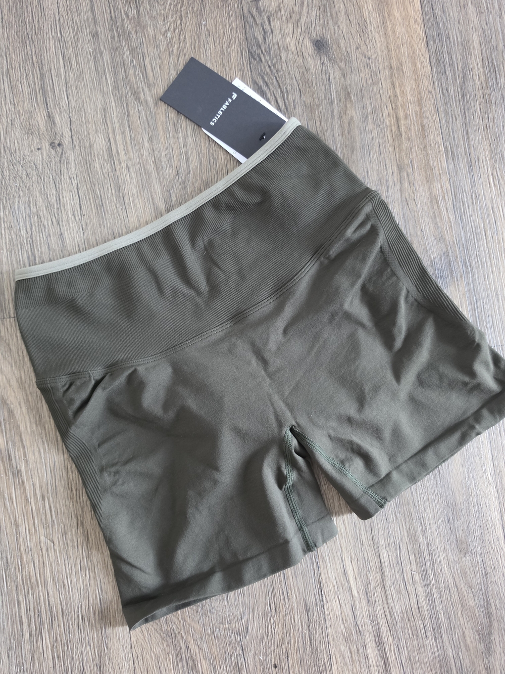 NWT Fabletics Olive Green High-Rise Bike Shorts